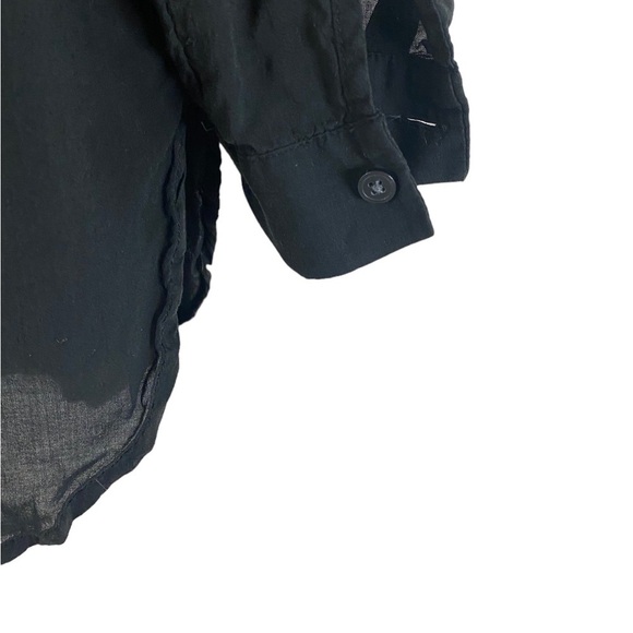 LOFT Pleated Half Button Front Flowy Lightweight Top Size Small - Picture 4 of 9